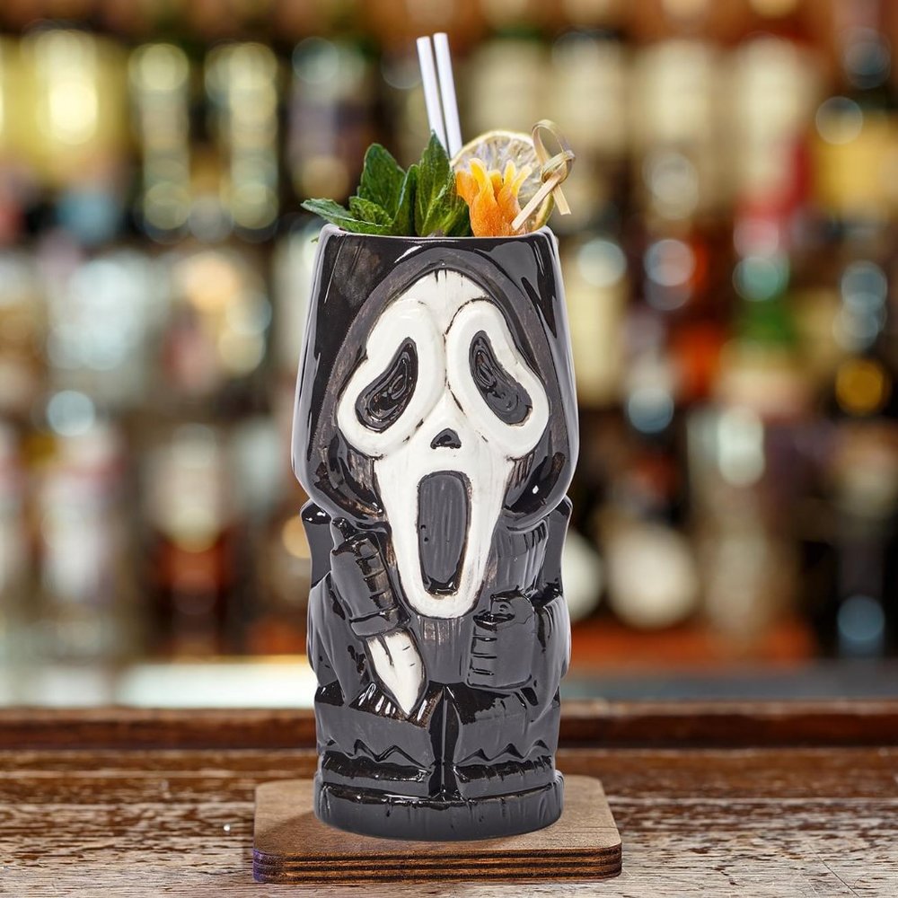 NEW Scream Ghost Face Geeki Tiki Ceramic Mug 19oz.